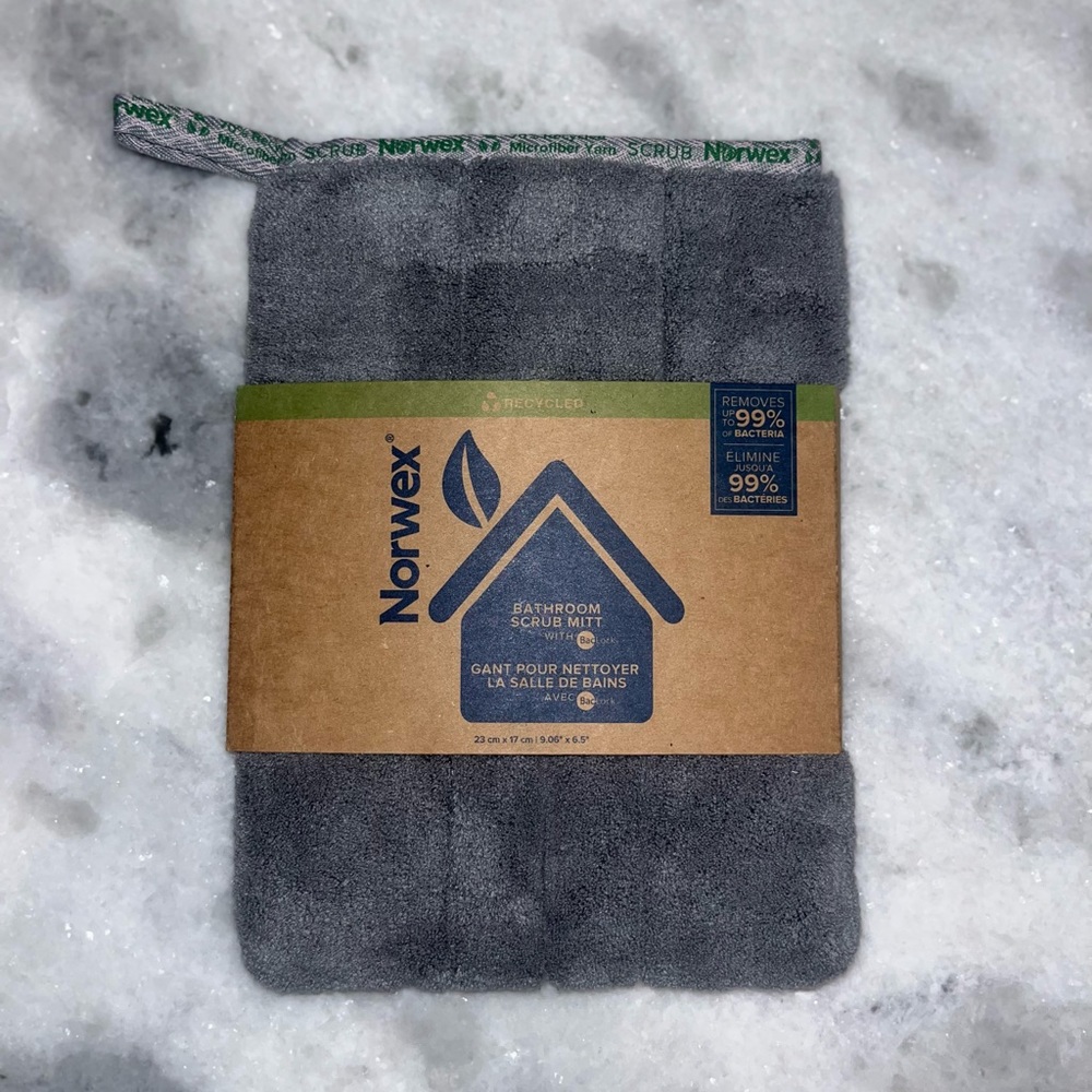 NORWEX NEVER USED Bathroom Scrub Mitt, Recycled - Graphite